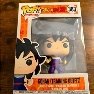 New Funko Pop Anime 383 Gohan Training Outfit Dragon Ball Z Vinyl Figure Vaulted
